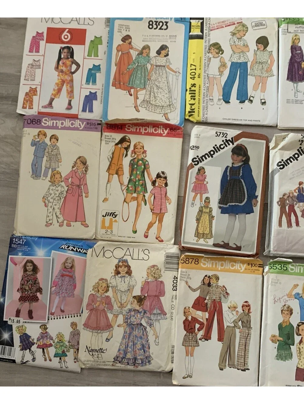 VINTAGE SEWING PATTERN lot of 20 Mixed Girls Child Some Uncut And Cut